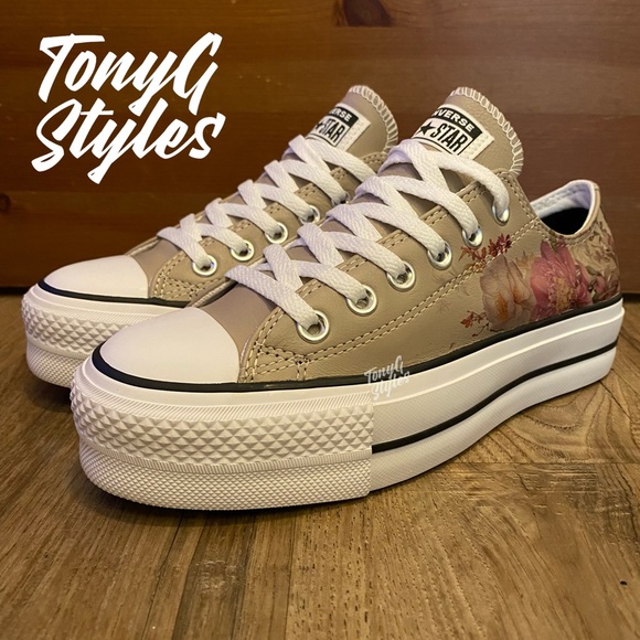 💐NEW💐 CUSTOM CONVERSE CHUCK TAYLOR PLATFORM LOW - Picture 8 of 16